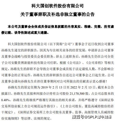 科大国创:关于完成非独立董事补选的公告