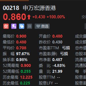 港股申万宏源香港暴涨超100%